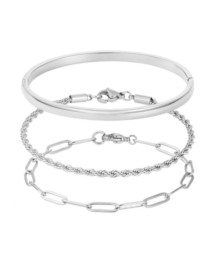 ADORNIA Tarnish Resistant Silver-Plated Chain Bracelet