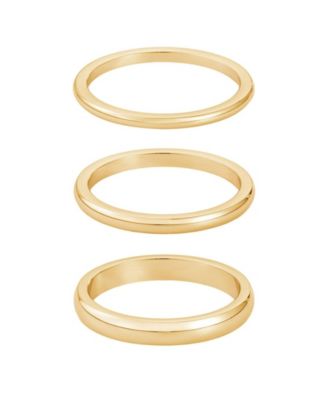 Tarnish Resistant Gold Stacking Band Ring Set