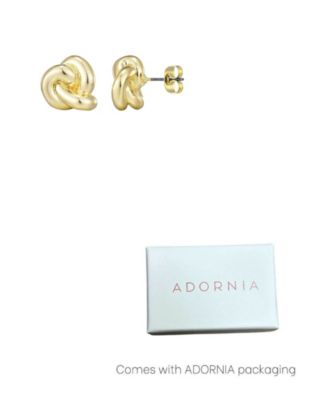 Gold Chubby Knot Stud Earrings