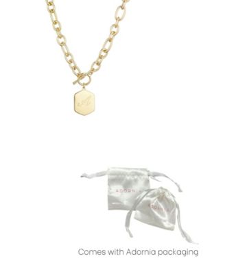 Gold Monogram Initial Chunky Toggle Necklace