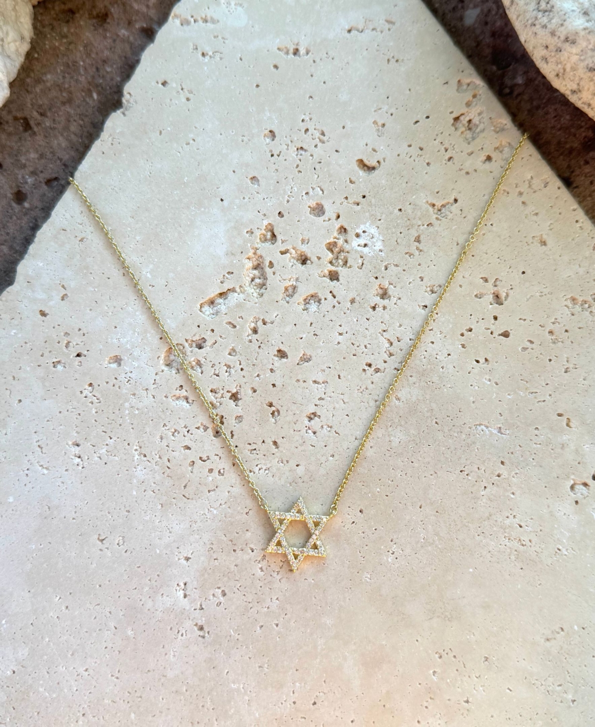 Adornia Gold Cz Star of David Necklace