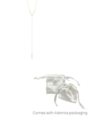 Gold Crystal Y Lariat Necklace