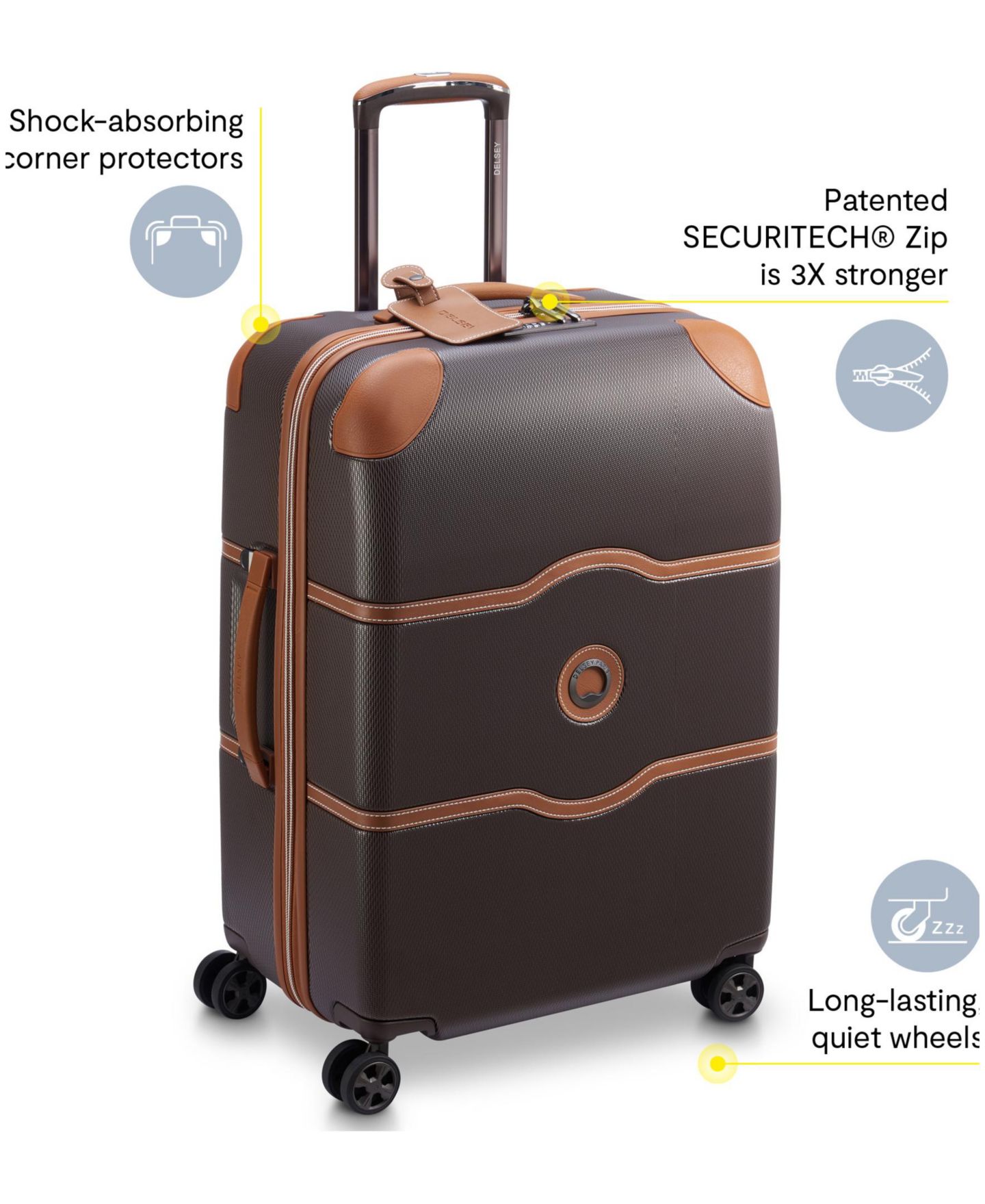 Чемодан Delsey Paris Delsey Chatelet Air 2.0 Check-In Spinner, цвет: Шоколадный — фото 2