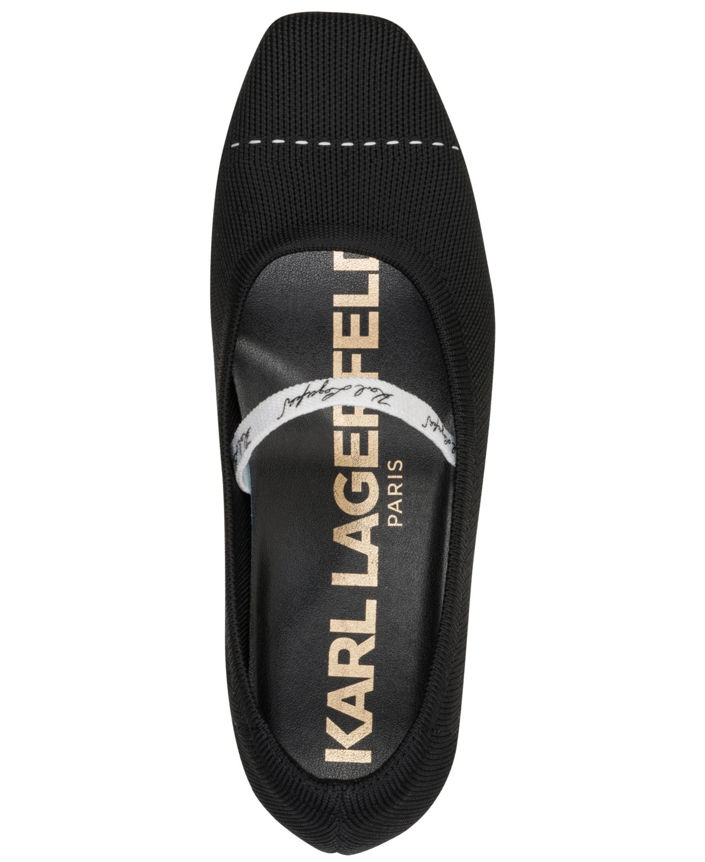 Женские балетки-слипоны Karl Lagerfeld Paris Zailey Mary Jane, цвет: Чёрный — фото 4
