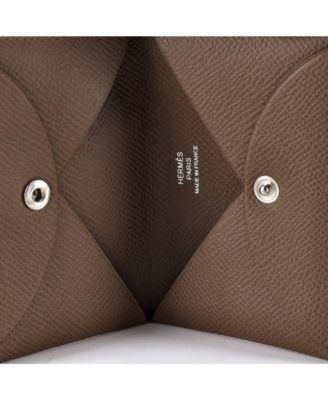 Pre-Owned HERMES Calvi Duo Card Holder Epsom