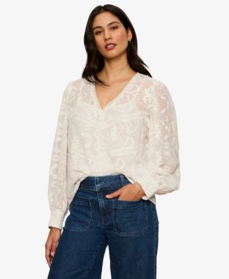 Women's Long-Sleeve Embroidered Blouse