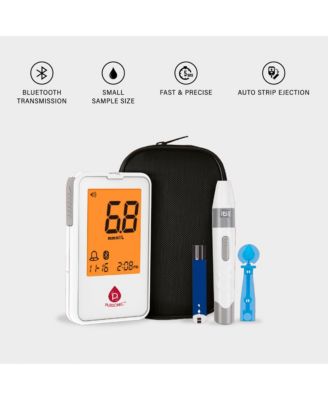 Blood Glucose Monitoring Bundle – Glucose Meter with Bluetooth + 50 Test Strips + 50 Sterile Lancets