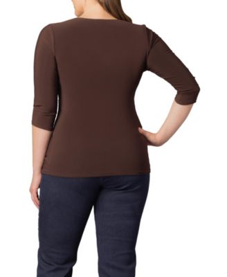 Plus Size Femme Fatale Faux Wrap Top