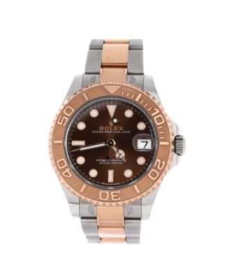 Oyster Perpetual Yacht-Master Chocolate Brown Automatic Watch in Stainless Steel and Rose Gold 37mm