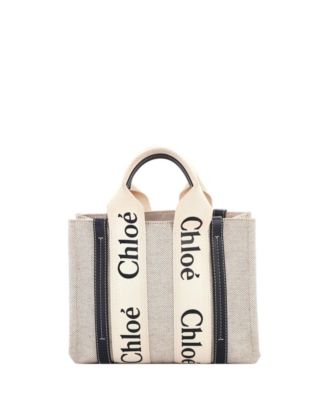 Small Woody Tote Canvas with Leather