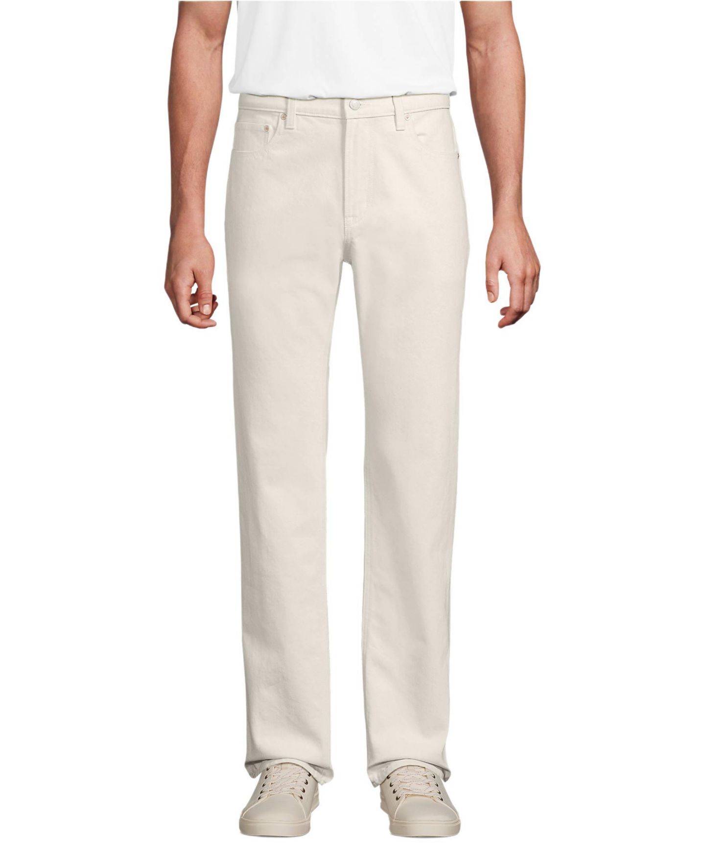 Мужские джинсы Lands' End Stretch Easy Classic Fit Natural Jean, цвет: Натуральный — фото 2