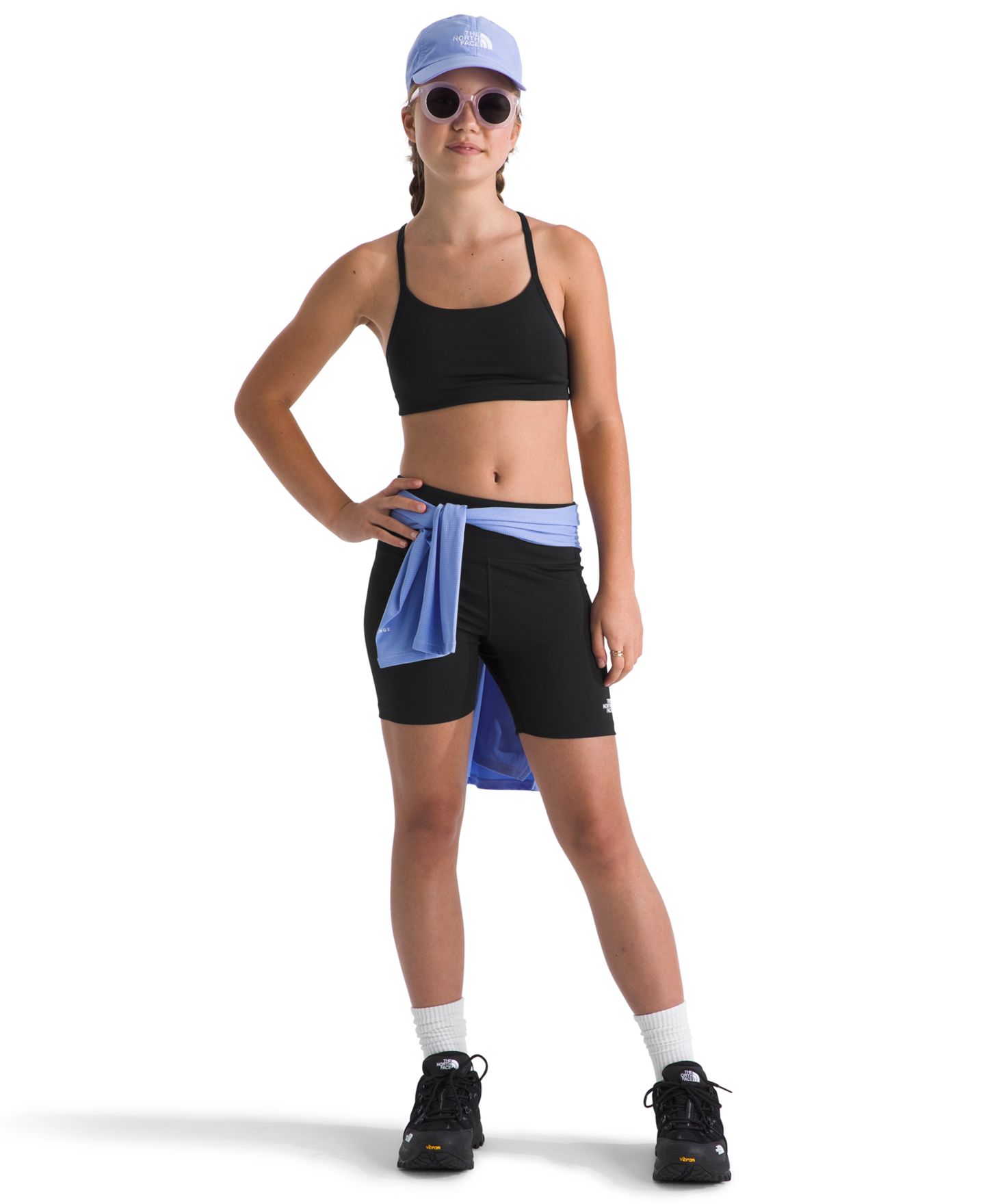 Шорты The North Face Flex Tight Active Wear Shorts для девочек, цвет: Чёрный — фото 1