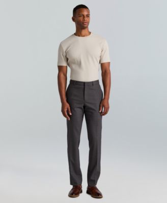 Perry Ellis Portfolio Men's Slim-Fit Gripper Waist Dress Pants