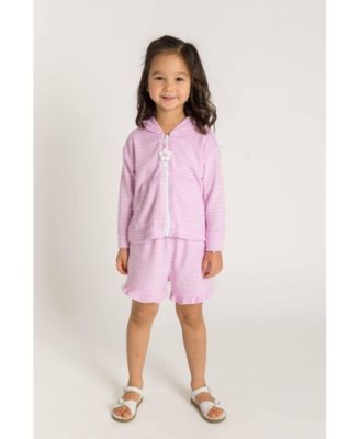 Little Girl Stripe Terry Shorts