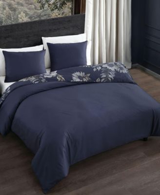 Forget Me Not 100% Cotton Sateen 3 Piece Reversible King Duvet Cover Set
