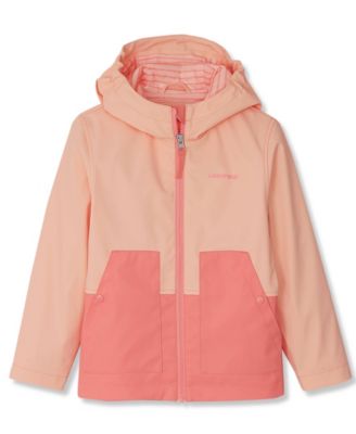 Girls Water Resistant Hooded Slicker Rain Jacket