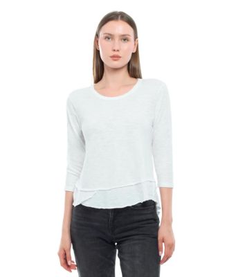 Women's 3/4 Sleeve Mock Layer Tee