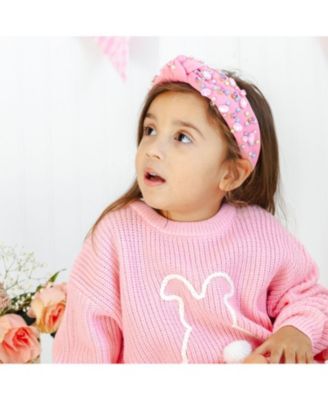 Big Girls Easter Bunny Knit Sweater