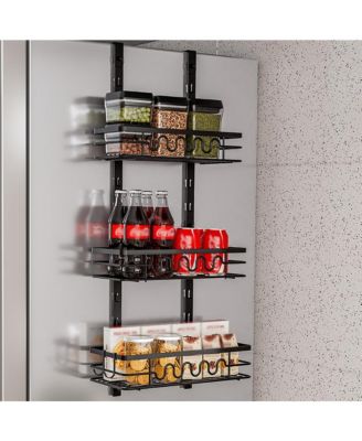 Over The Door Pantry Organizer, Bathroom Organizer Shelves, Multi-Tier Over The Door Organizer 3 Layers