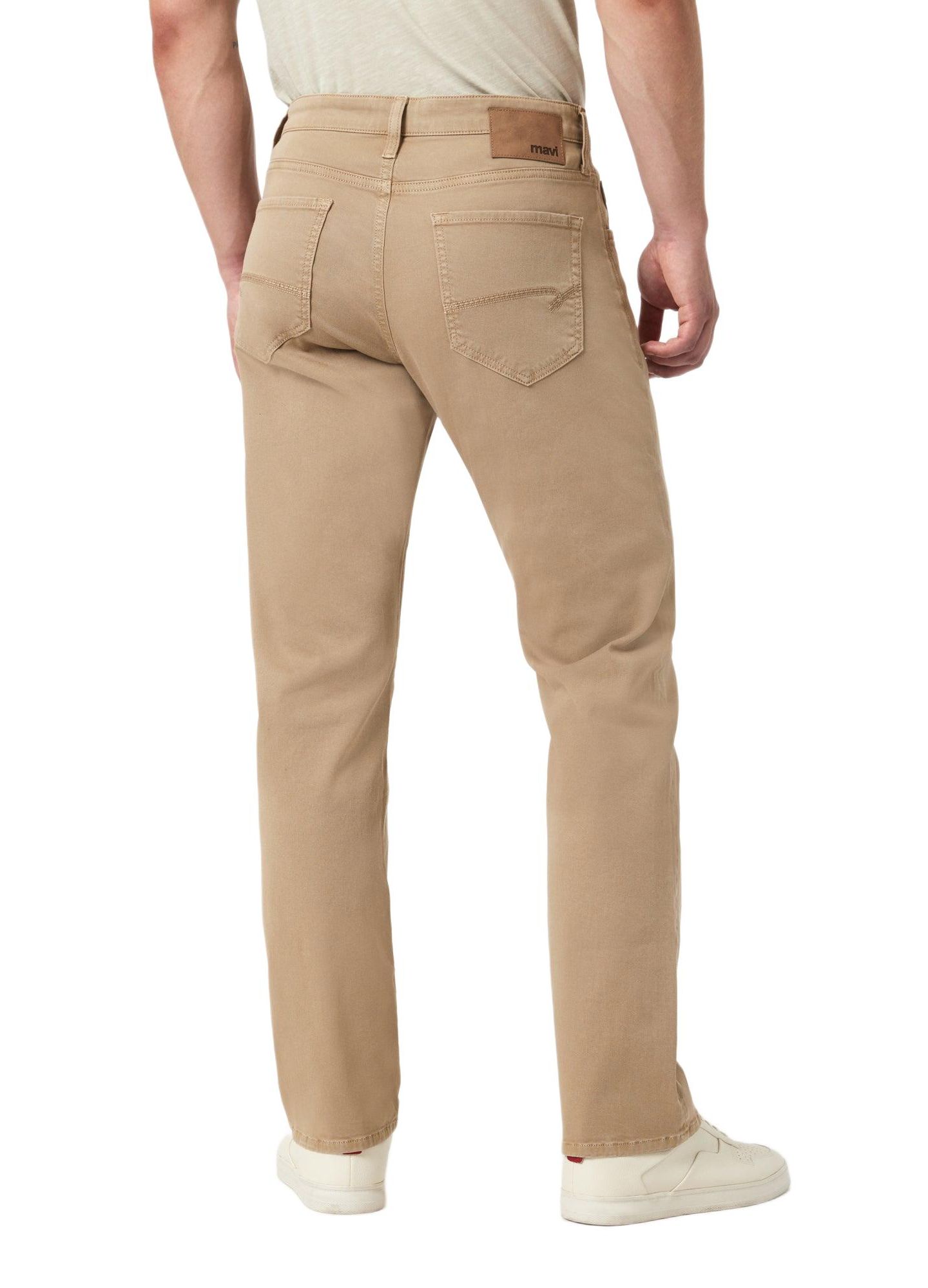 Мужские брюки Mavi Jeans Zach Straight Leg In Khaki Casual Twill Pant, цвет: Хаки — фото 4