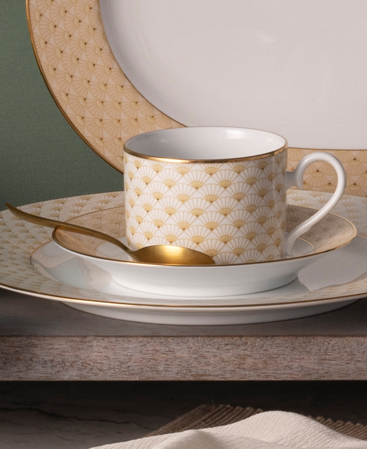 Noritake Trocadero Gold-Tone Cups, Set of 4