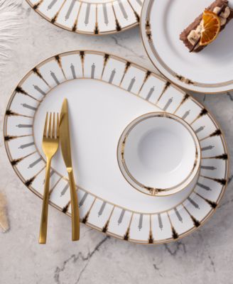 Empire 14" Gold-Tone Oval Platter