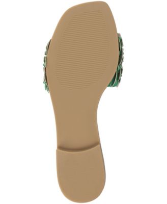 Women's Azalea Floral Slide Flat Sandals