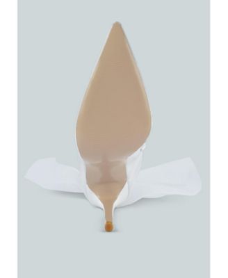 Womens princess organza wrapped style heeled ankle boots