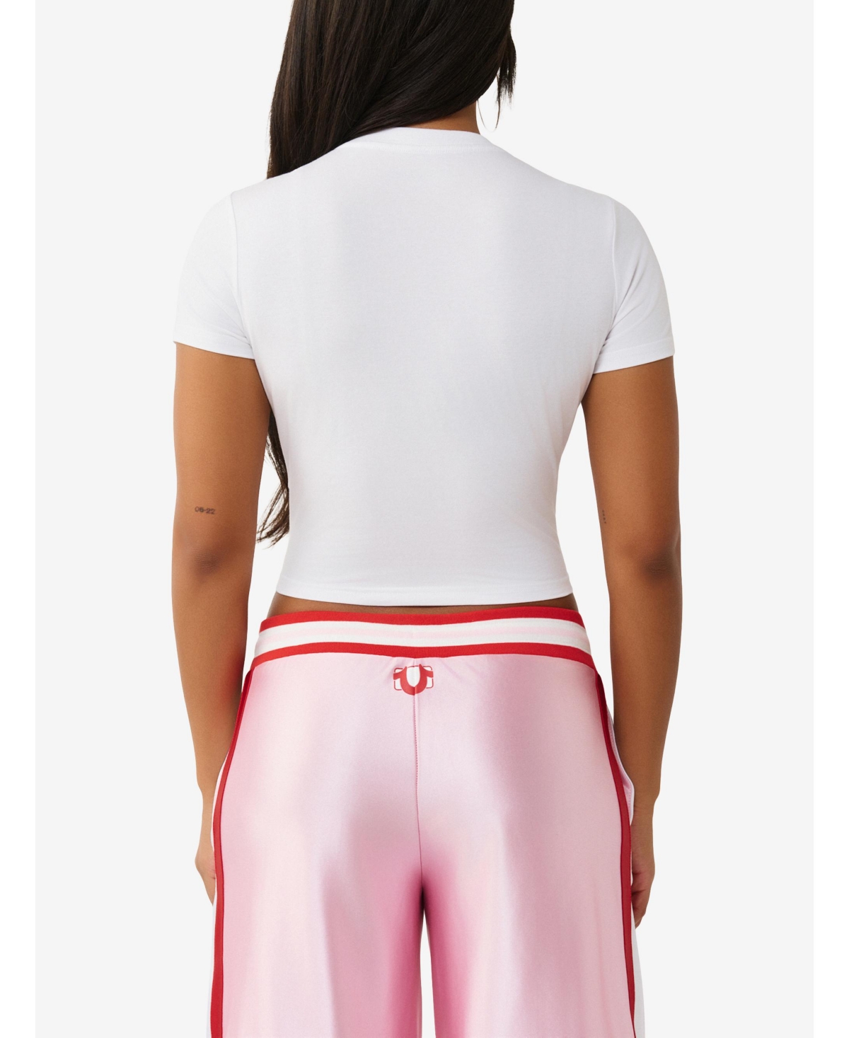 True Religion Women's Crystal Slogan Baby T-Shirt