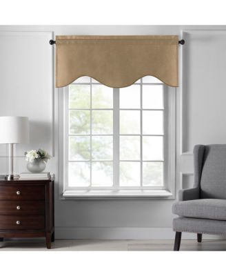 Colette Faux Silk Scalloped Window Valance