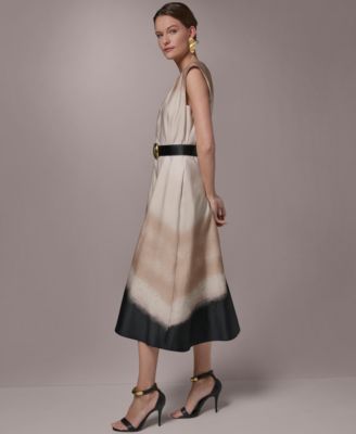 Women's Printed V-Neck Dress