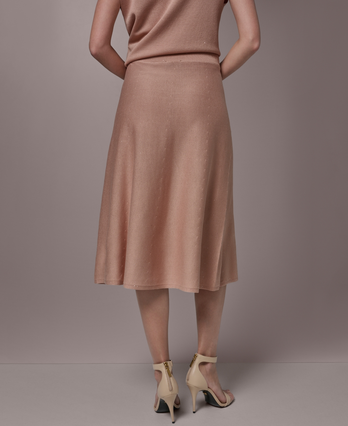 Donna Karan New York Women's Sequin Detail Midi Skirt