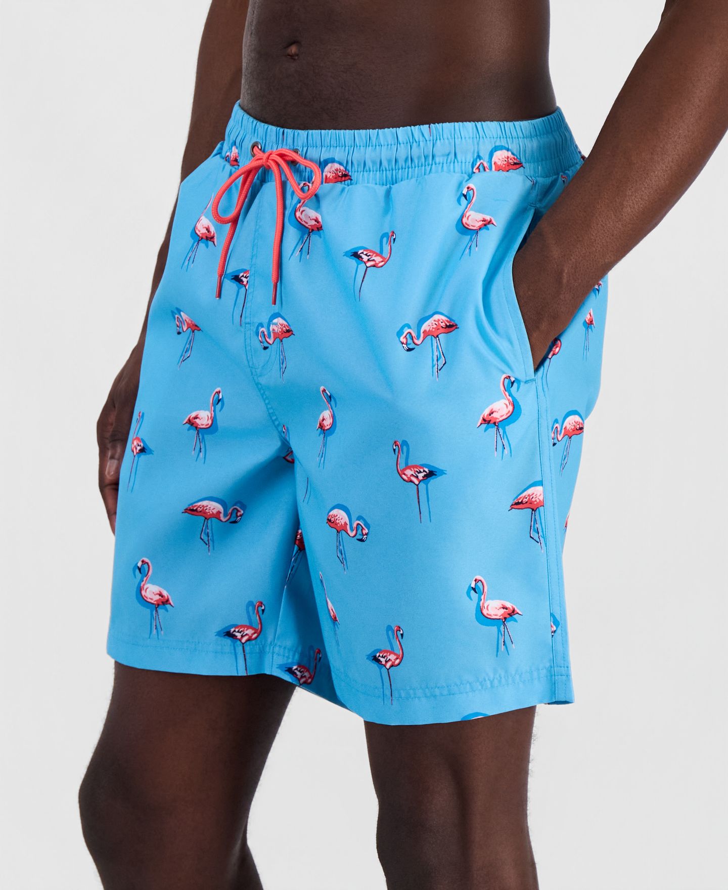 Плавки Flamingo-Print для мужчин — Club Room, цвет: Cool Turq — фото 3
