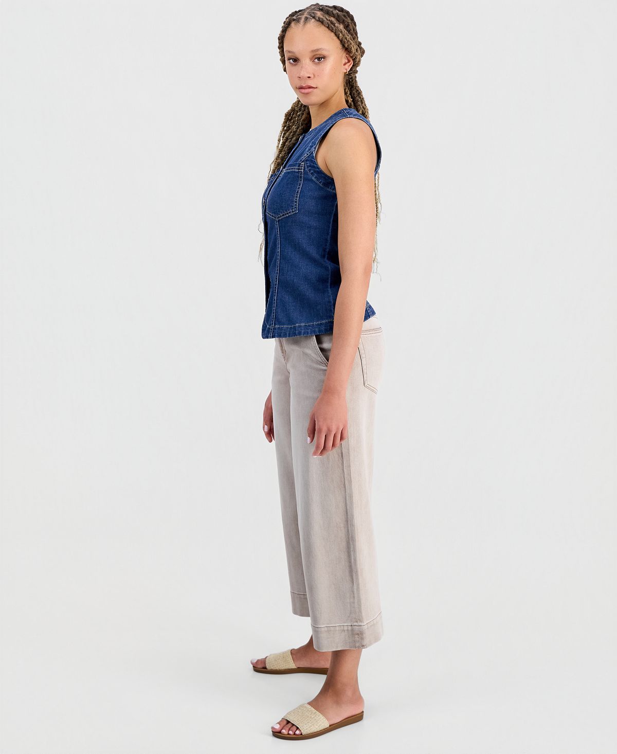 Liverpool Los Angeles Women's Weekender Cropped Wide Leg Jeans view 2 — MAYCSS fashion products