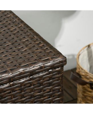 113 Gallon Deck Box with Groove Handle for Garden Tools