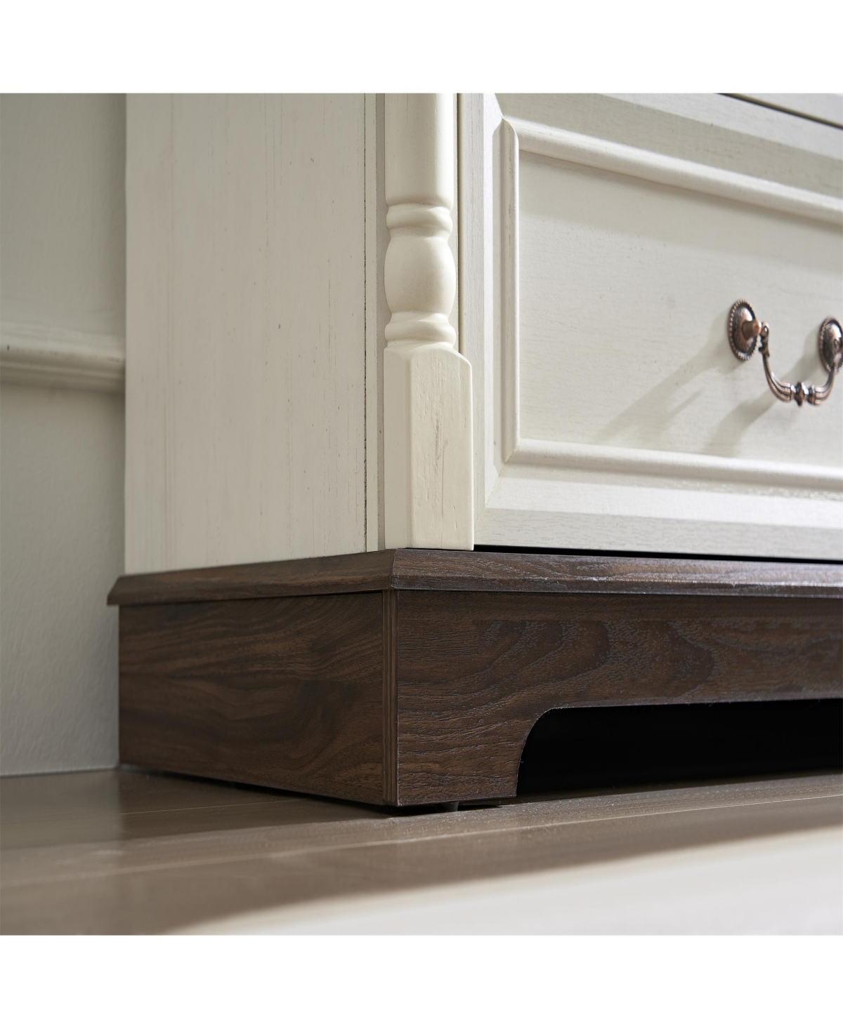 Clihome 9 Drawer Dresser Chest with Wooden Base, Wooden Rustic Rustic Chest of Drawers, Storage Dresser