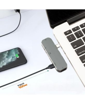 5-in-1 USB C Hub with 100W PD Charging, 4K HDMI & 3.5mm Audio Jack– Ideal for Professionals, Students & Gamers