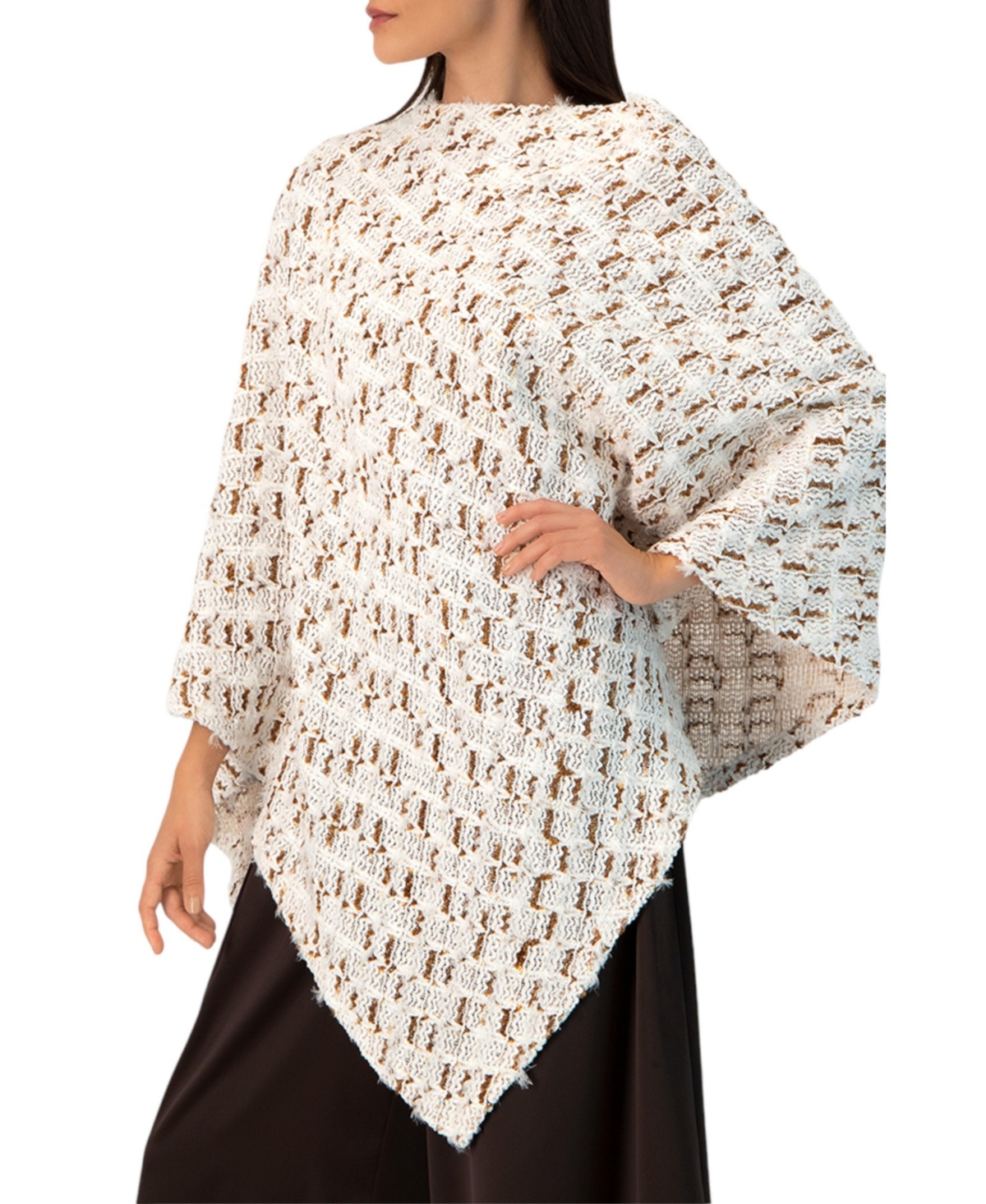 Ivonne Women's Knitted Poncho Sweater