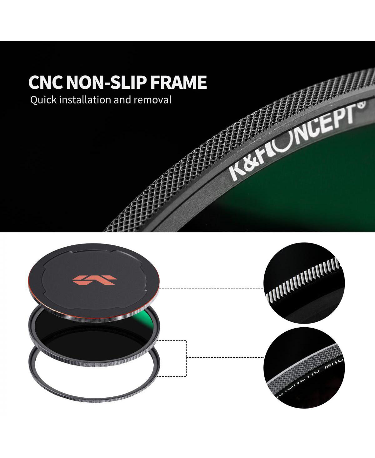 KandF Concept 77mm Nano-x Neutral Density ND1000 3.0 10-Stop Magnetic Filter