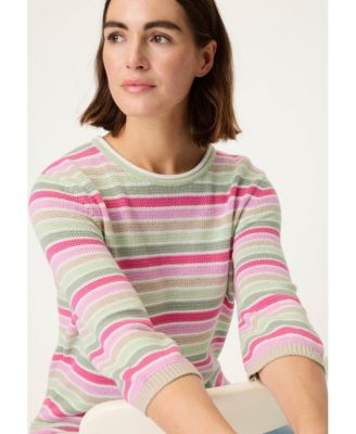 Women's Multi Colour Striped Sweater