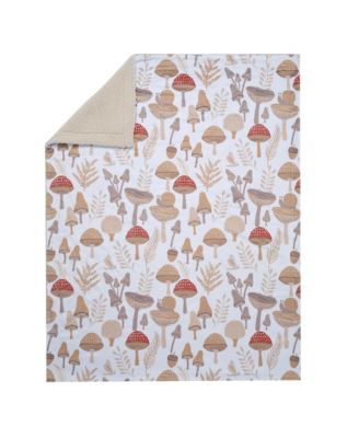 Baby Mushroom Meadow Soft White/Taupe Luxury Blanket