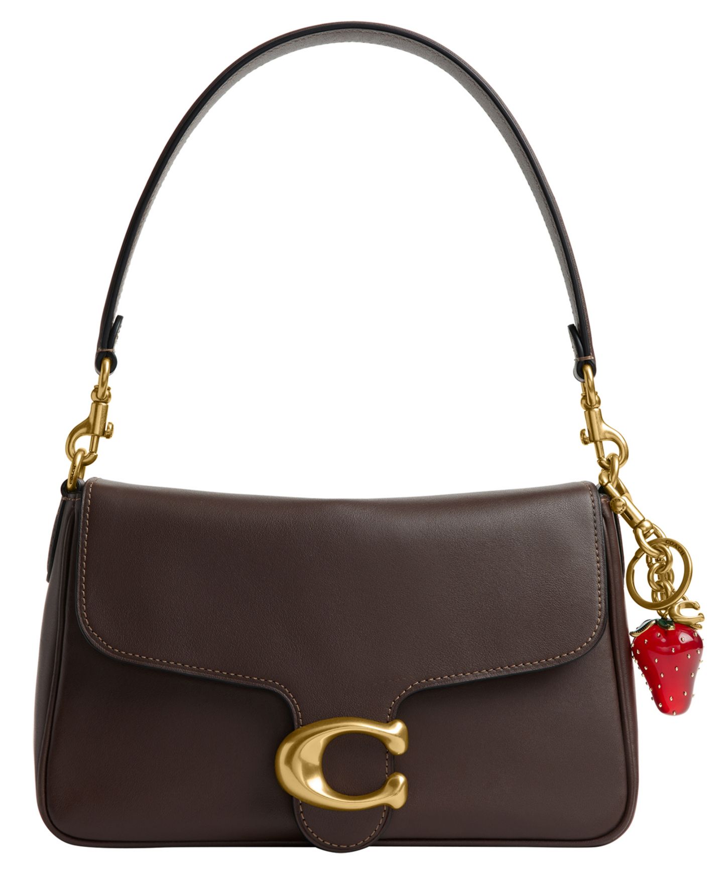 Женский брелок COACH Strawberry Bag Charm, цвет: Латунный / Красный — фото 2