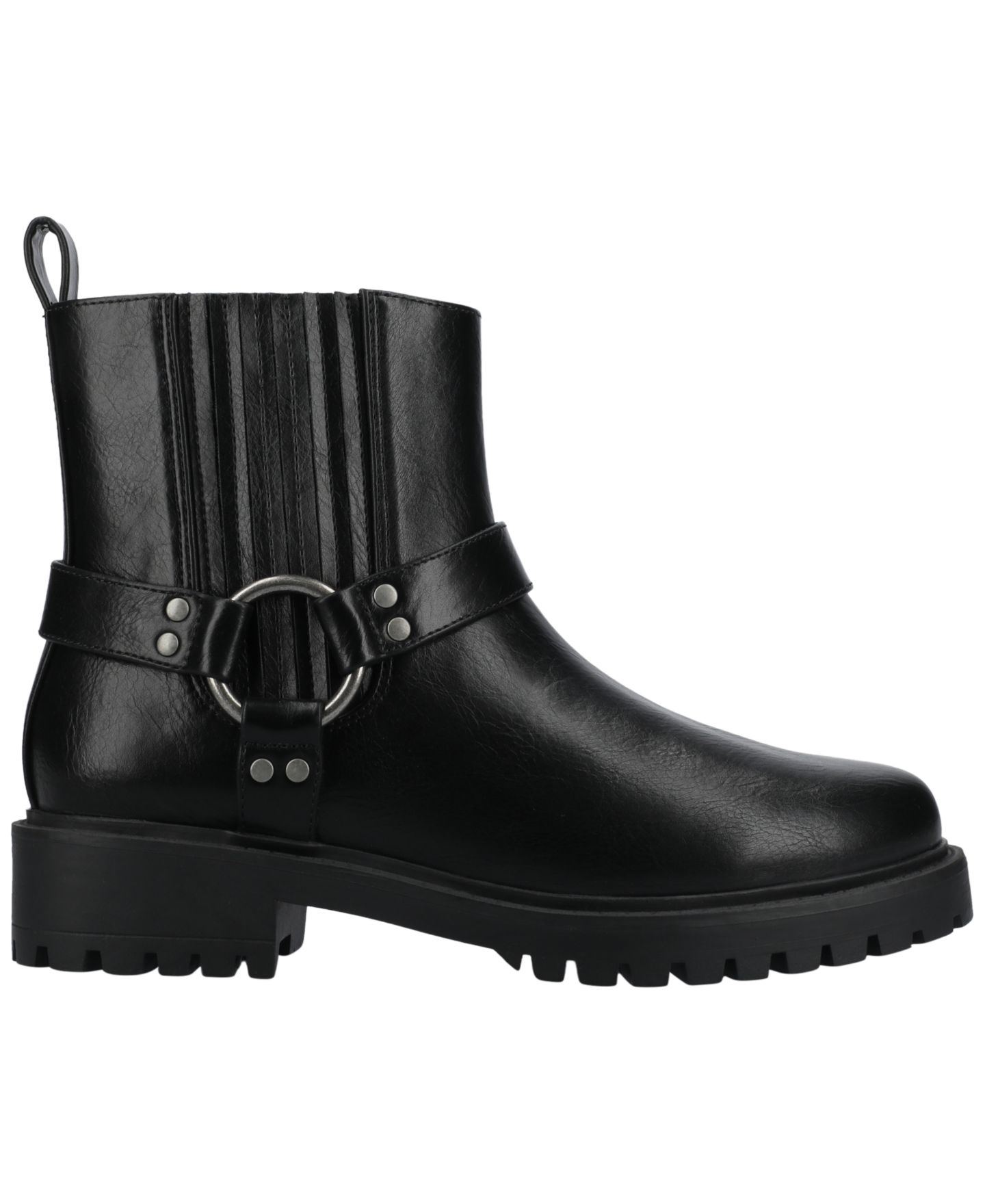 Женские ботинки Journee Collection Kalistah Lug Sole Moto Booties, цвет: Чёрный — фото 2