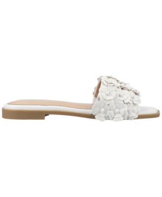 Women's Azalea Floral Slide Flat Sandals