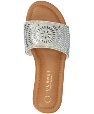 Women's Maria Slip-On Metallic Beaded Slide Sandals