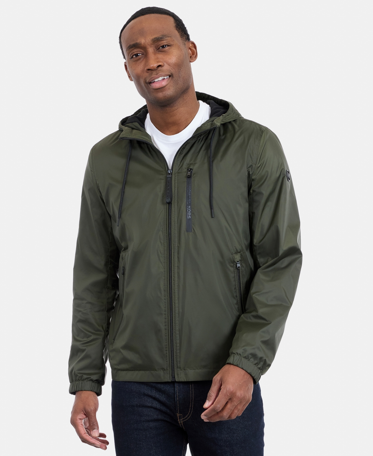 Michael Kors Men's Hooded Windbreaker Jacket