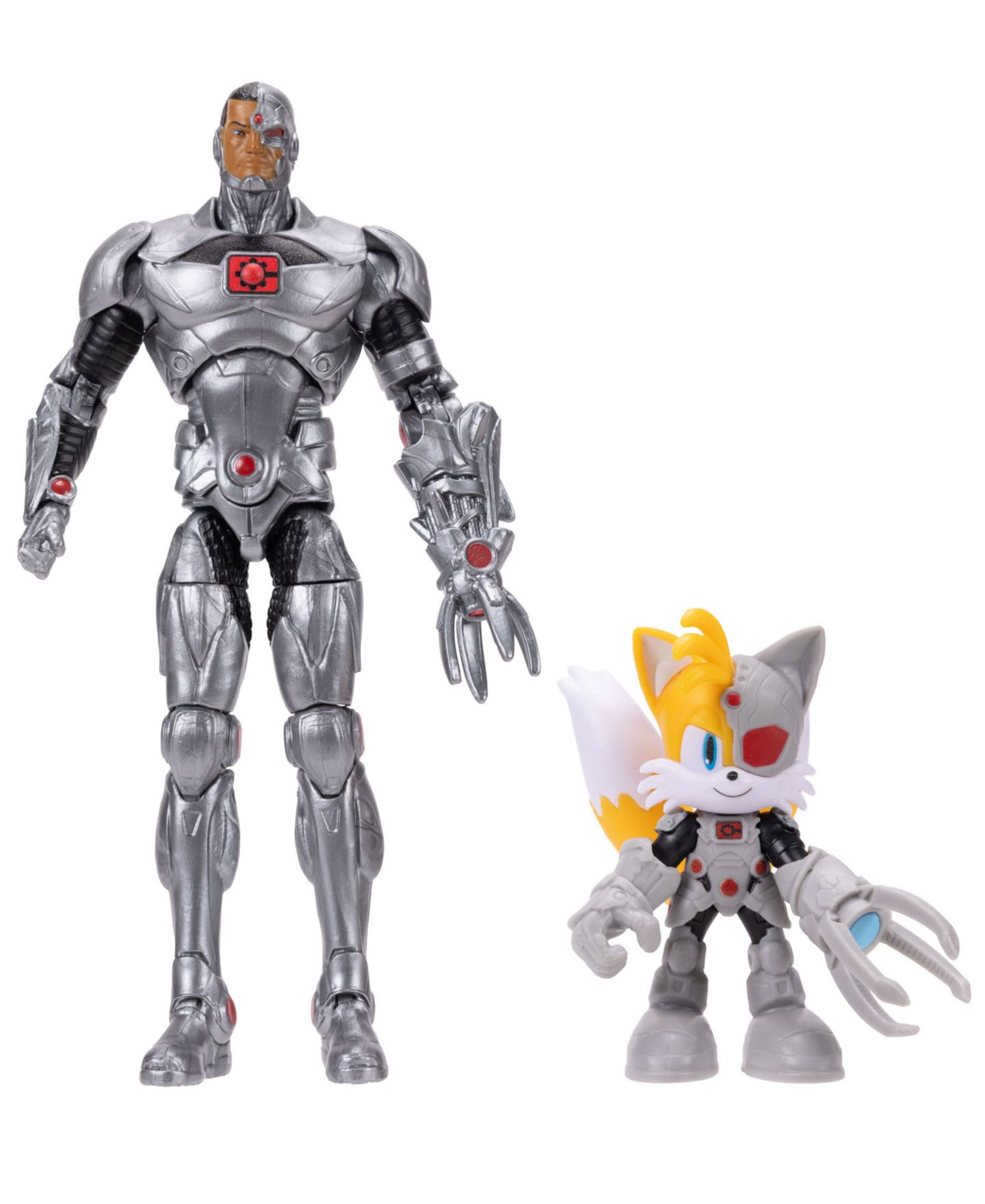 Детские фигурки DC x Sonic Tails as Cyborg and Cyborg Action Figures, 2-Piece Set, Ages 3+ — фото 2