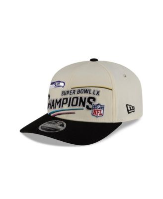 Men's Cream/Black Seattle Seahawks Super Bowl LX Champions Locker Room 9SEVENTY Adjustable Hat