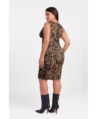 Women's Sculpting Shapewear Shirred Waist V-Neck Mini Dress