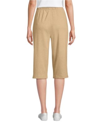 Women's Sport Knit High Rise Elastic Waist Capri Pants